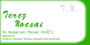 terez mocsai business card